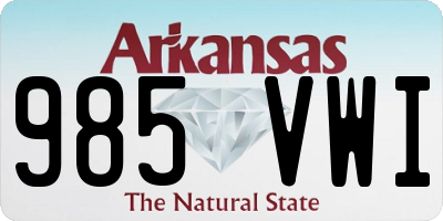 AR license plate 985VWI