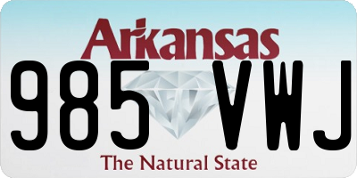 AR license plate 985VWJ