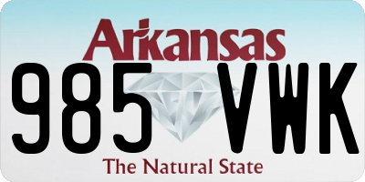 AR license plate 985VWK