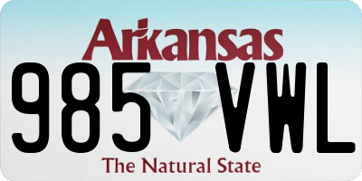 AR license plate 985VWL