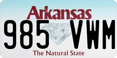 AR license plate 985VWM