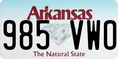 AR license plate 985VWO