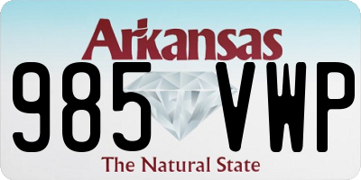 AR license plate 985VWP