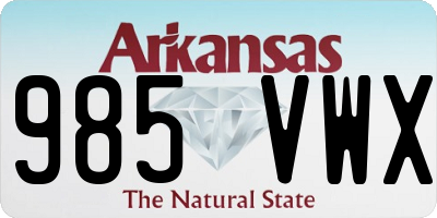 AR license plate 985VWX