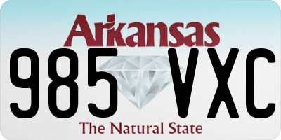 AR license plate 985VXC