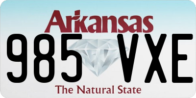 AR license plate 985VXE