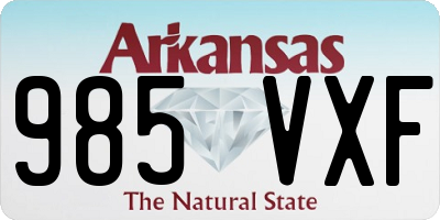 AR license plate 985VXF