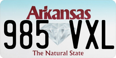 AR license plate 985VXL