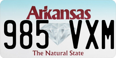 AR license plate 985VXM