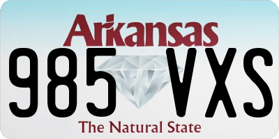 AR license plate 985VXS