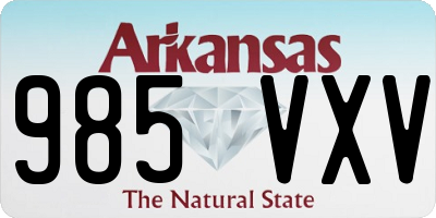 AR license plate 985VXV
