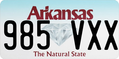 AR license plate 985VXX