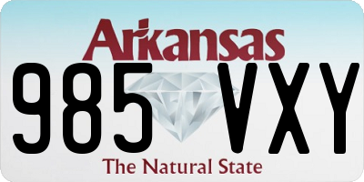AR license plate 985VXY