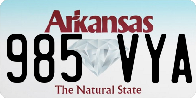 AR license plate 985VYA