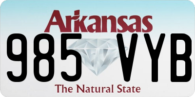 AR license plate 985VYB