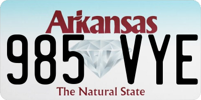 AR license plate 985VYE