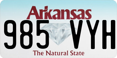 AR license plate 985VYH