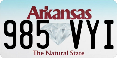 AR license plate 985VYI