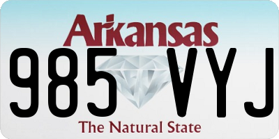 AR license plate 985VYJ