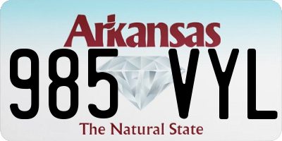 AR license plate 985VYL