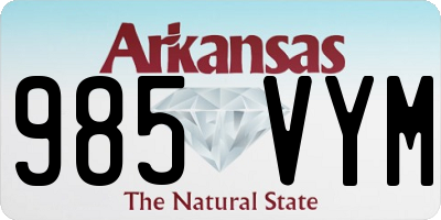 AR license plate 985VYM