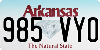 AR license plate 985VYO