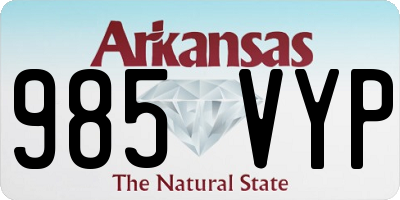 AR license plate 985VYP