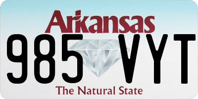 AR license plate 985VYT
