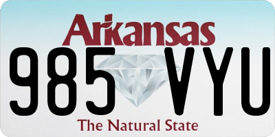 AR license plate 985VYU