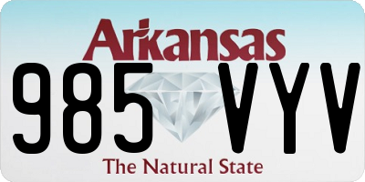 AR license plate 985VYV