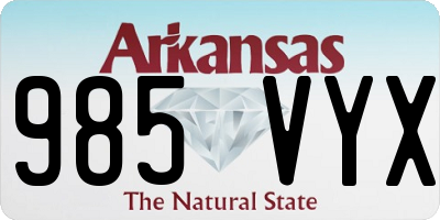AR license plate 985VYX