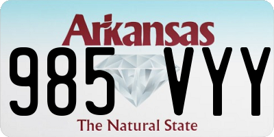 AR license plate 985VYY