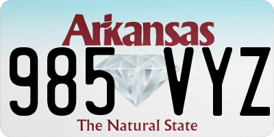 AR license plate 985VYZ