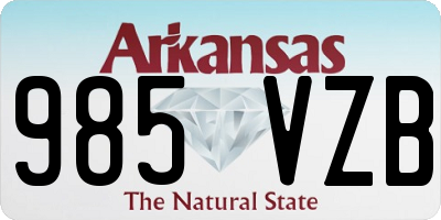 AR license plate 985VZB