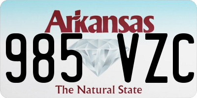 AR license plate 985VZC
