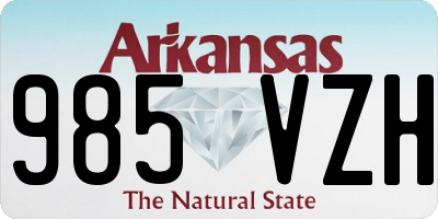 AR license plate 985VZH