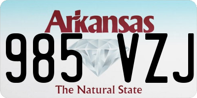 AR license plate 985VZJ