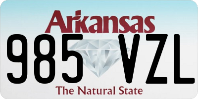 AR license plate 985VZL