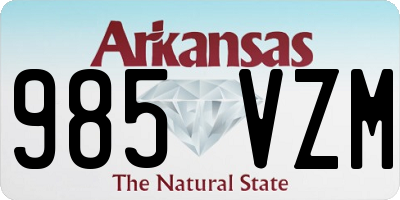 AR license plate 985VZM
