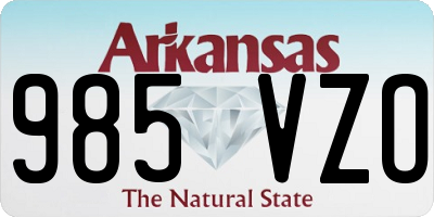 AR license plate 985VZO