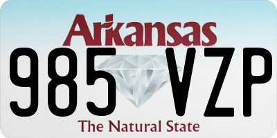 AR license plate 985VZP