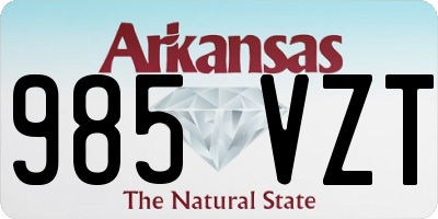 AR license plate 985VZT