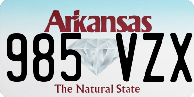 AR license plate 985VZX