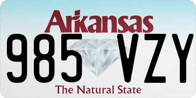 AR license plate 985VZY
