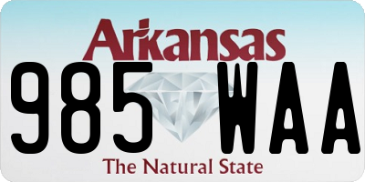 AR license plate 985WAA
