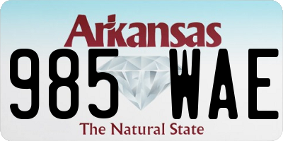AR license plate 985WAE