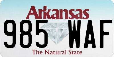 AR license plate 985WAF
