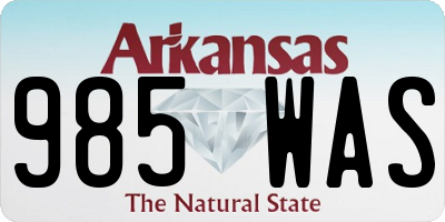 AR license plate 985WAS