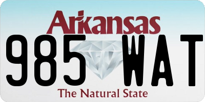 AR license plate 985WAT