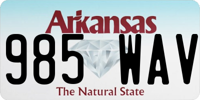 AR license plate 985WAV